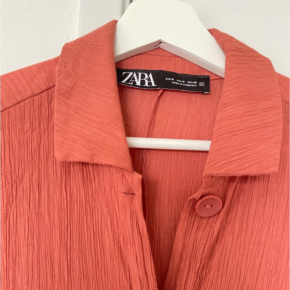 Zara Button Down Midi Shirt Dress